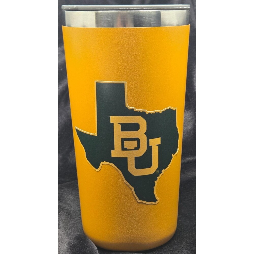 Hydro Flask 20 oz All Around Tumbler Gold Baylor Bears Texas Sticker New